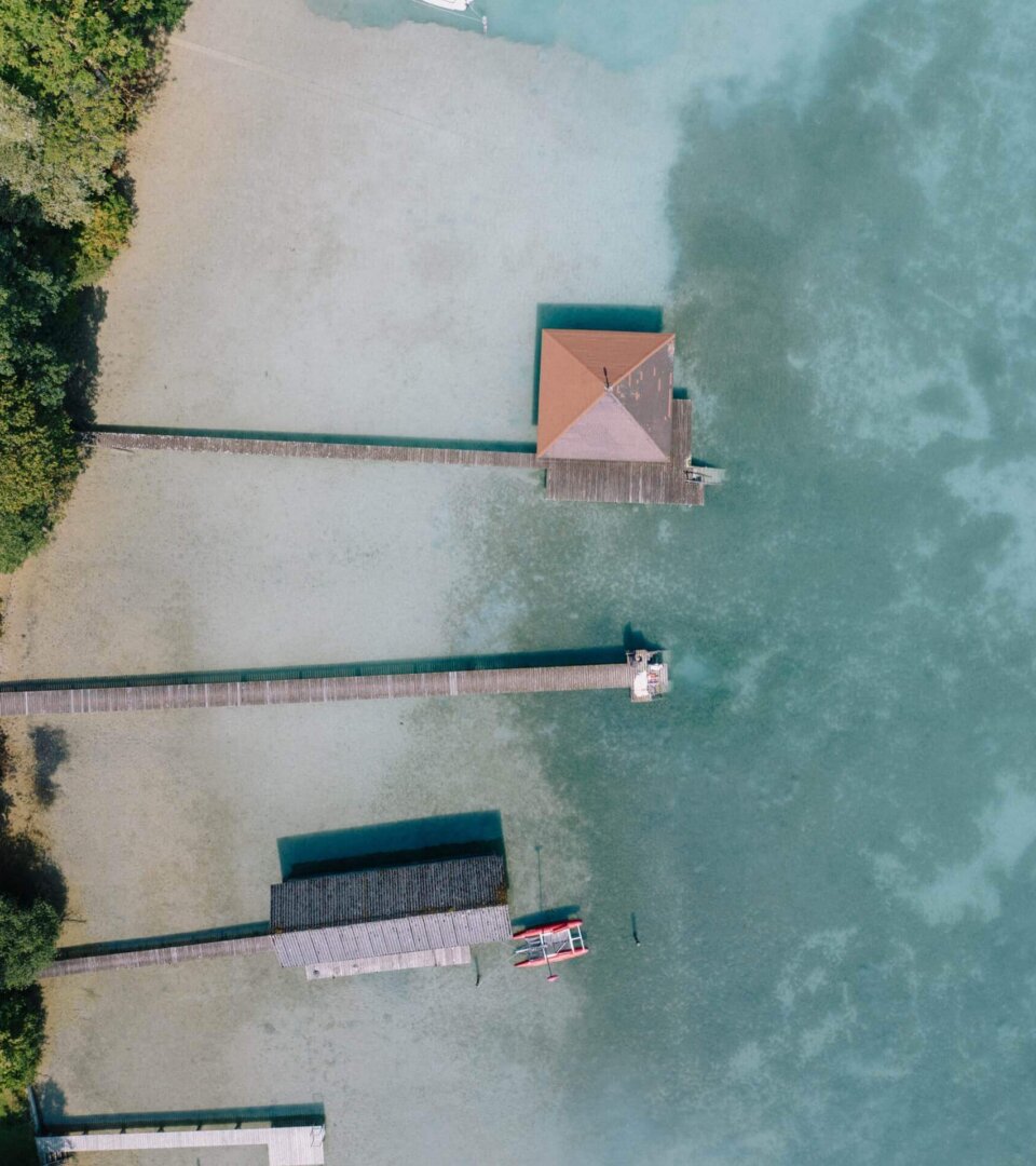 Der Attersee von oben